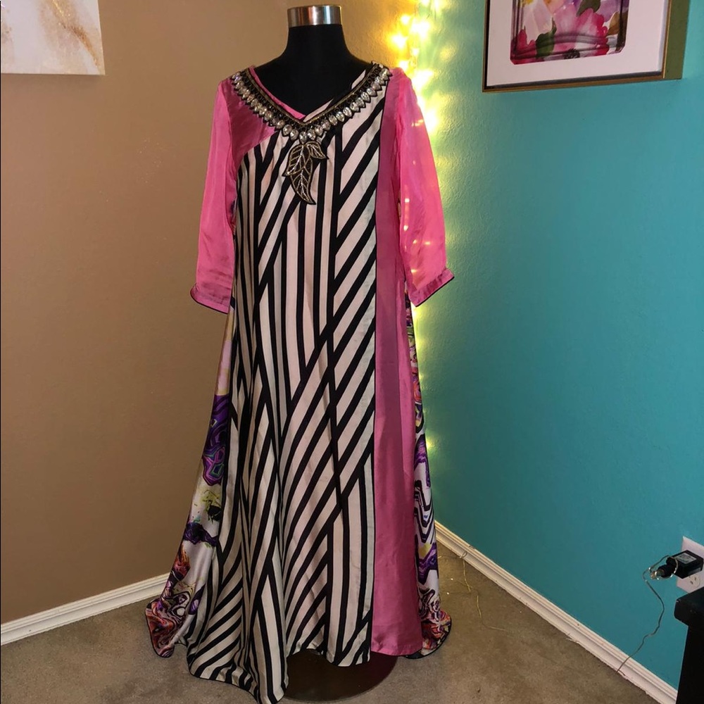 PAKISTANI DESIGNER MBM SILK TOP SIZE SMALL